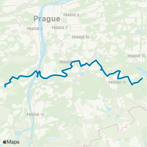 PID Pražská Čtvrť - Jižní Město map