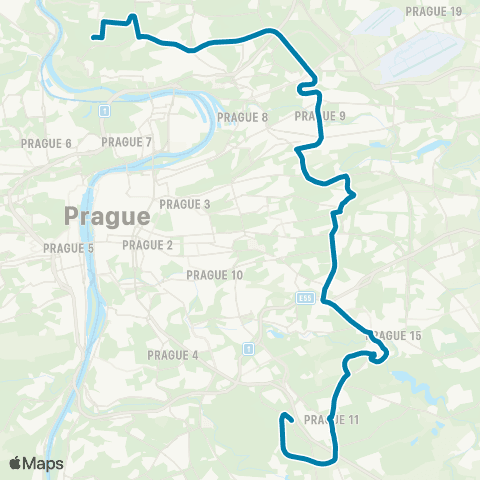 PID Chodov - Skalka - Poliklinika Mazurská map