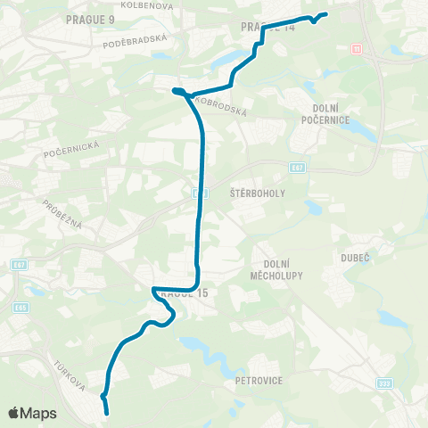 PID Černý Most - Opatov map