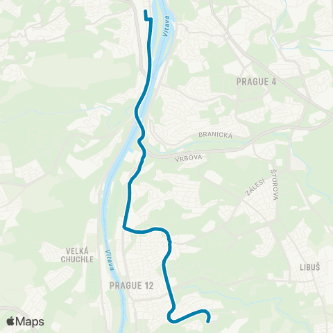 PID Smíchovské Nádraží - Na Beránku map