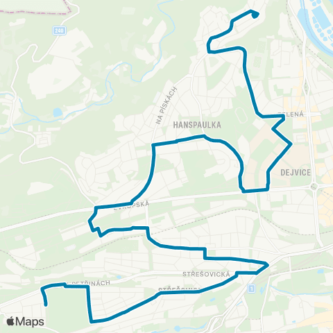 PID Sídliště Baba - Poliklinika Petřiny map