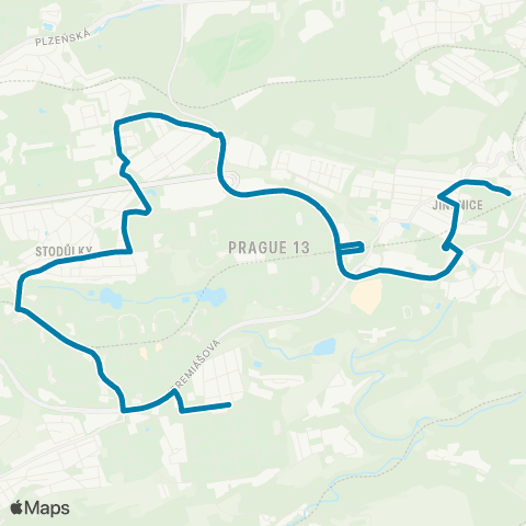PID Jinonice - Malá Ohrada map