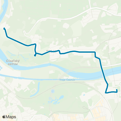 PID Nádraží Holešovice - Podhoří map