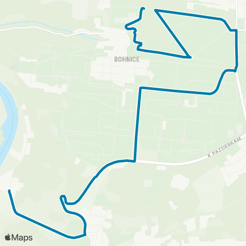 PID Nemocnice Bohnice - Podhoří map