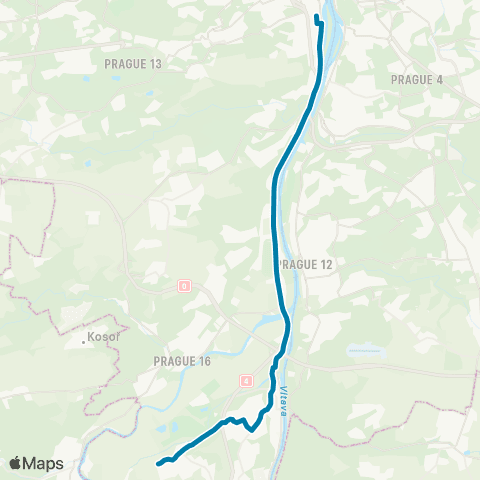 PID Smíchovské Nádraží - Lipence map