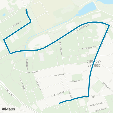 PID Knovízská - Mokrá map