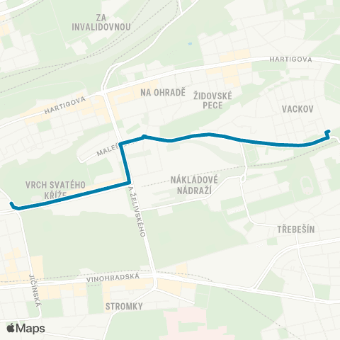 PID Habrová - Olšanské Náměstí map