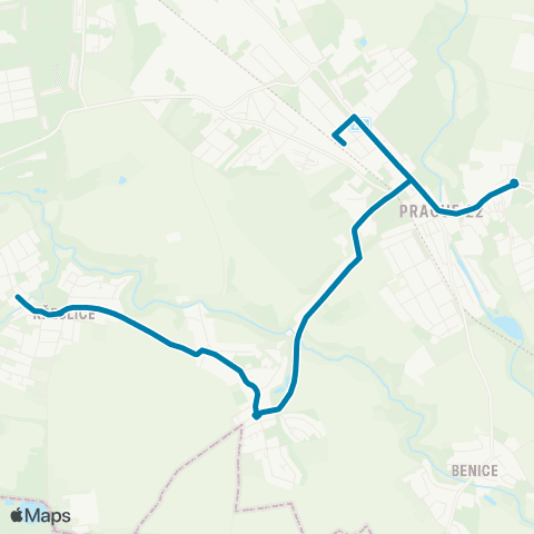 PID Dolnokřeslická - Nádraží Uhříněves map