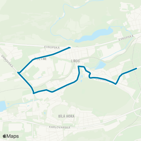 PID Divoká Šárka - Petřiny / Ruzyňská Škola map