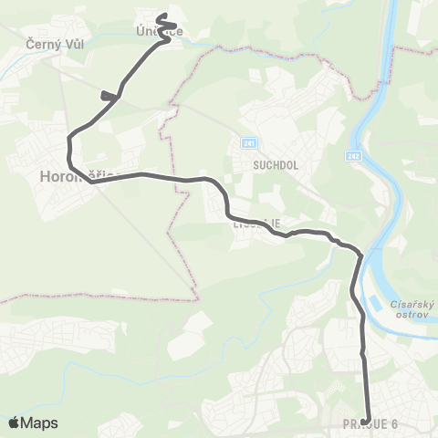 PID Praha,Dejvická - Únětice map