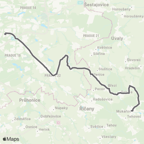 PID Praha,Depo Hostivař - Mukařov map