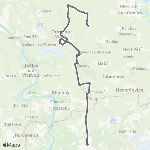 PID Praha,Kobylisy - Veliká Ves map