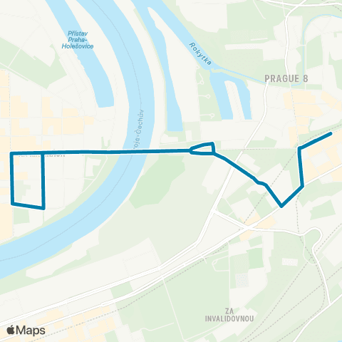 PID Palmovka - Libeňský Most - Palmovka map