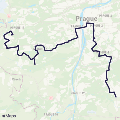 PID Sídliště Řepy - Sídliště Písnice map