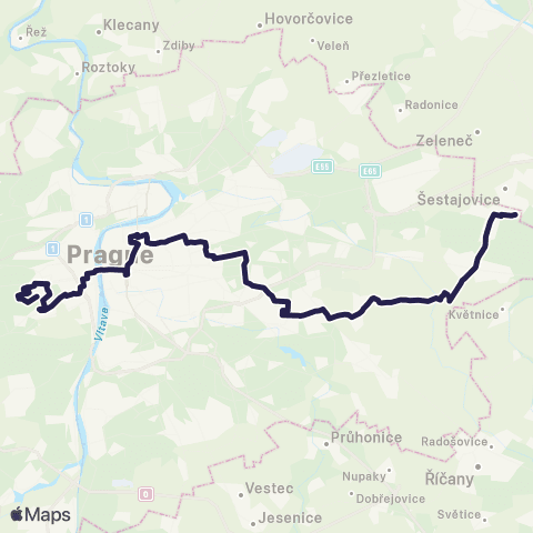 PID Šmukýřka - Klánovice map