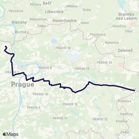 PID Suchdol - Sídliště Rohožník map