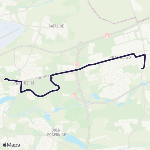 PID Hloubětínská - Ve Žlíbku map