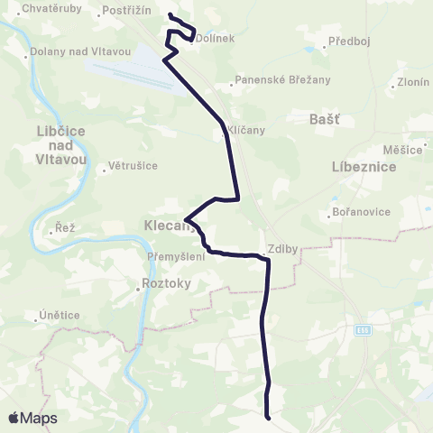PID Praha,Kobylisy - Odolena Voda map