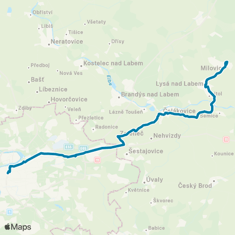 PID Velký Osek,Žel.St. - Kolín,Nádraží map