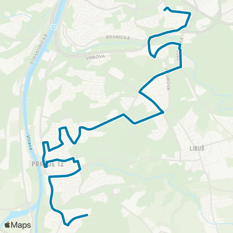PID Poliklinika Budějovická - Nové Komořany map