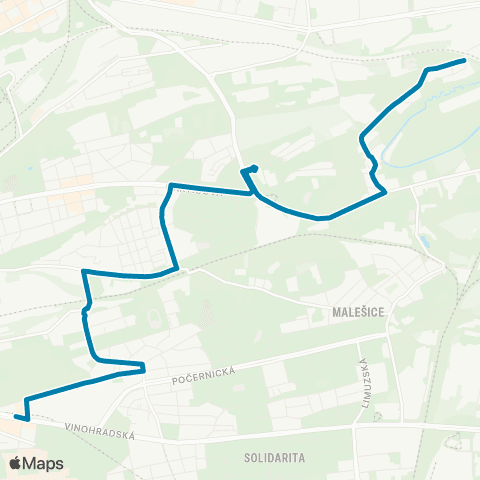 PID Želivského - Vinice Hrdlořezy map