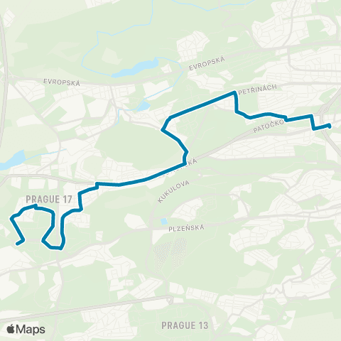 PID Sídliště Řepy - Bílá Hora - Malovanka map