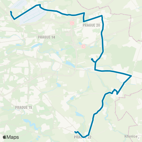 PID Letňany - Ve Žlíbku - Nádraží Uhříněves map