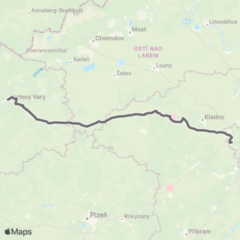 PID Praha,Zličín - Karlovy Vary map