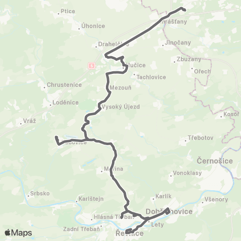 PID Praha,Zličín - Řevnice map