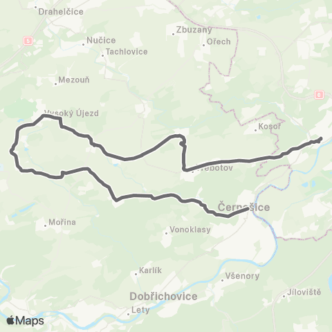 PID Praha,Nádraží Radotín - Černošice map