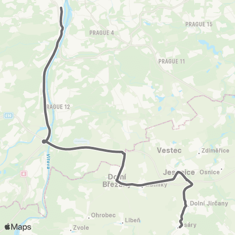 PID Praha,Smíchovské Nádraží - Psáry map