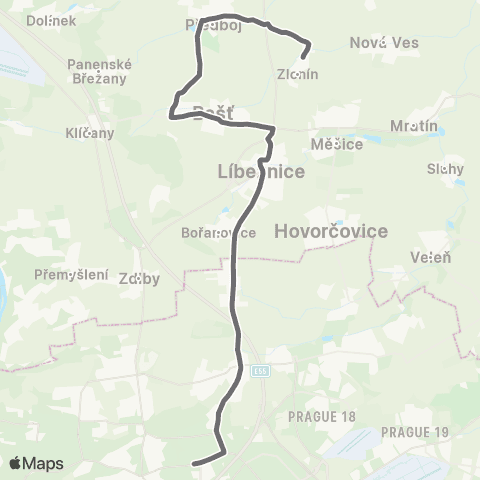 PID Praha,Ládví - Zlonín map