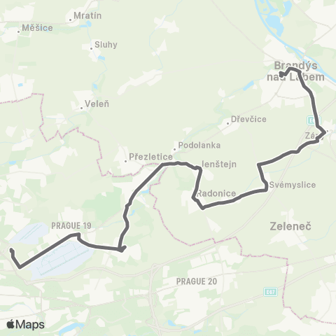 PID Praha,Letňany - Brandýs Nad Labem-Stará Boleslav map
