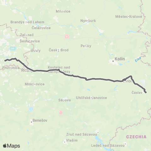 PID Praha,Háje - Čáslav map