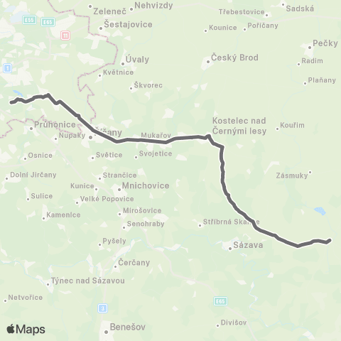 PID Praha,Háje - Uhlířské Janovice map