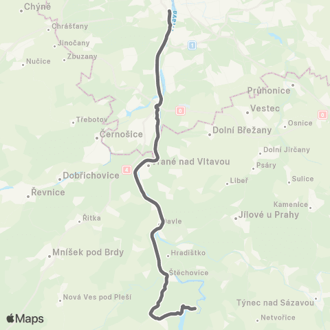 PID Praha,Smíchovské Nádraží - Rabyně map