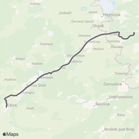 PID Praha,Nové Butovice - Zdice map