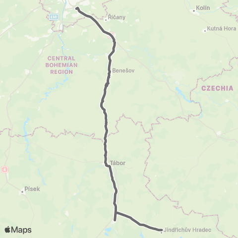 PID Praha,Roztyly - JindřichůV Hradec map