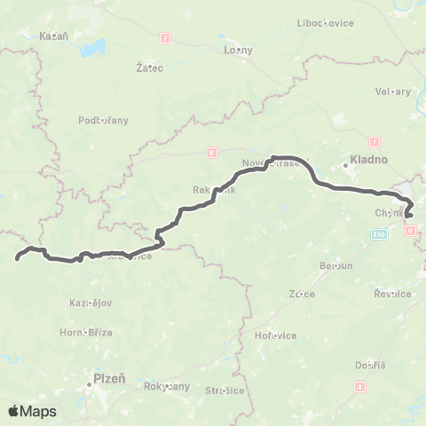 PID Praha,Zličín - Rakovník - Kralovice - Manětín - Nečtiny map