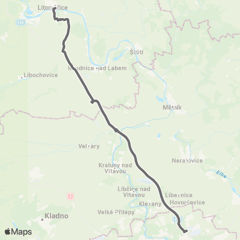 PID Praha,Letňany - Ledčice - Litoměřice map