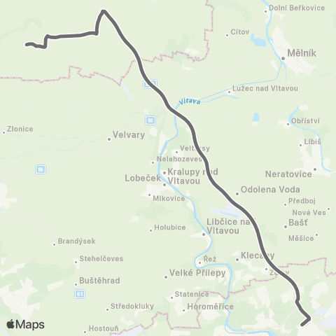 PID Praha,Prosek - Mšené-Lázně map