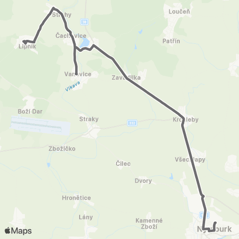 PID Nymburk - Vlkava - Lipník map