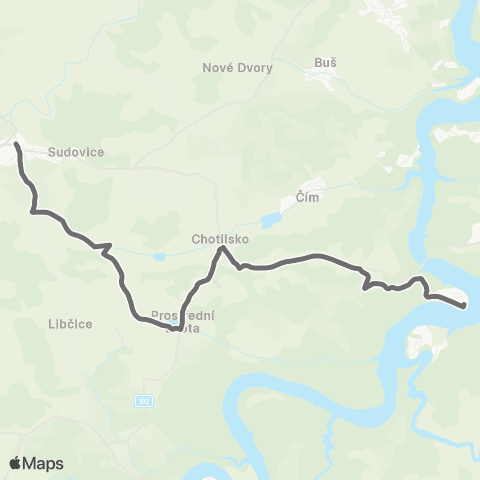 PID Nový Knín - Chotilsko map