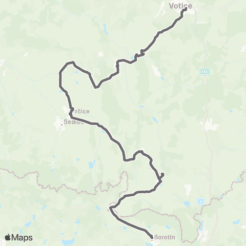 PID Votice - Sedlec-Prčice - Borotín map