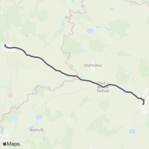 PID Miličín - Mladá Vožice map