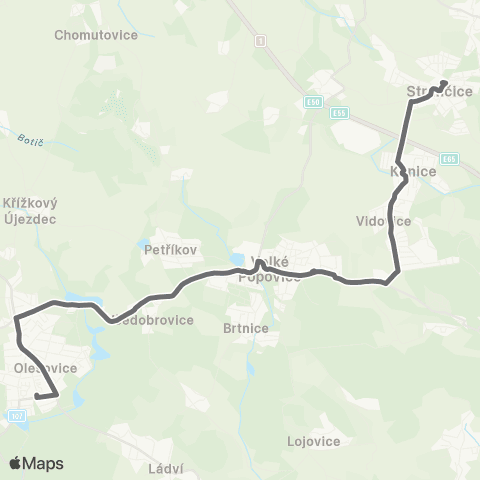 PID Strančice - Velké Popovice - Kamenice map