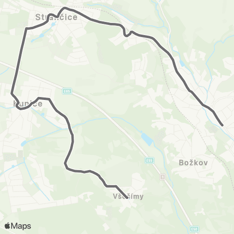 PID Mnichovice - Strančice - Kunice,Všešímy map