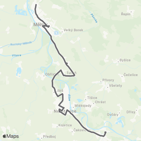 PID Mělník - Neratovice - Kostelec Nad Labem map
