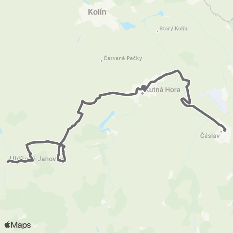 PID Uhlířské Janovice - Kutná Hora - Čáslav map