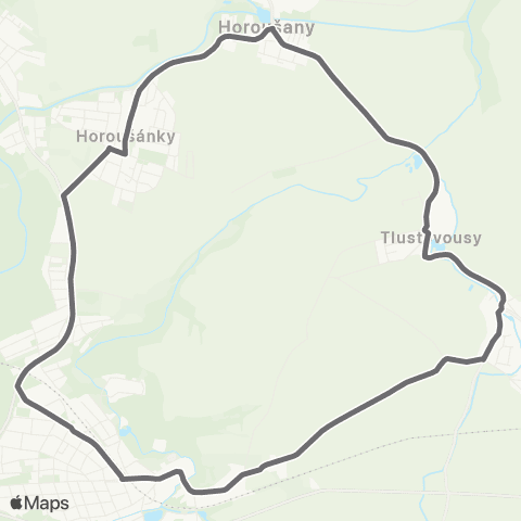 PID Úvaly - Horoušany - Úvaly map